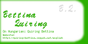 bettina quiring business card